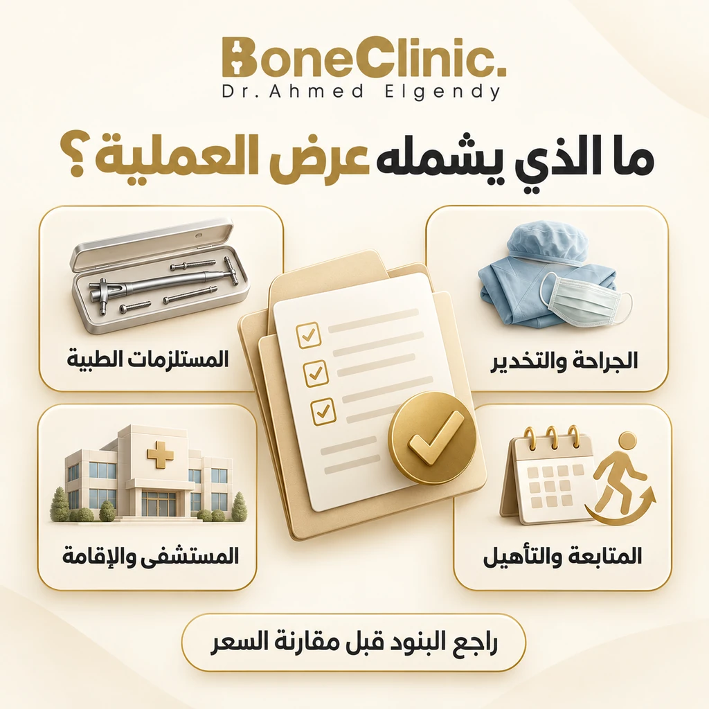 بنود تكلفة عملية المسمار النخاعي: المستلزمات والجراحة والمستشفى والمتابعة