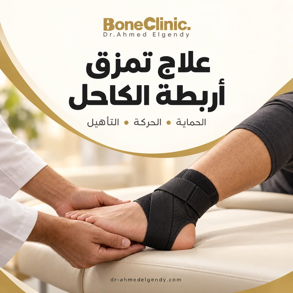علاج تمزق أربطة الكاحل